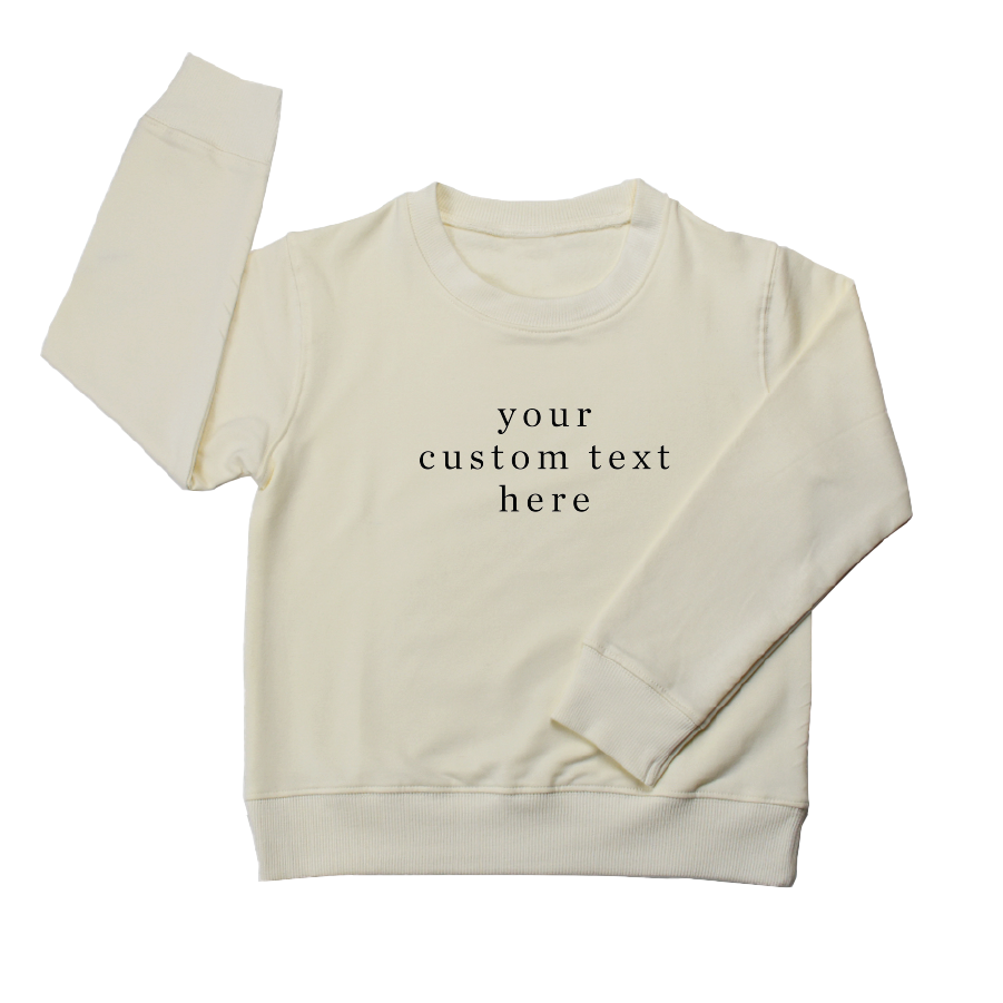 Custom Crewneck Sweatshirt - Cream | Cheerily